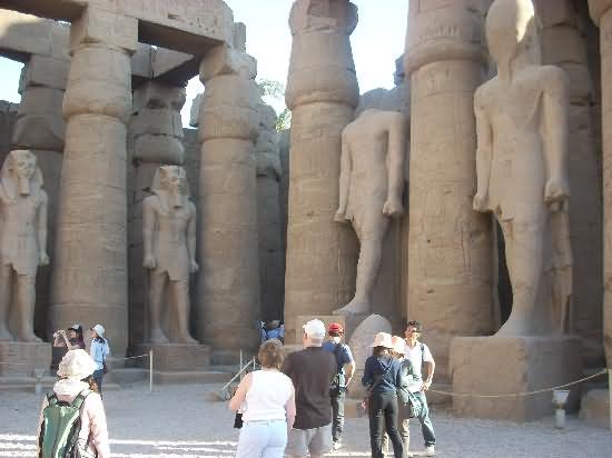 Ramses Sculptures Inside The Luxor Temple