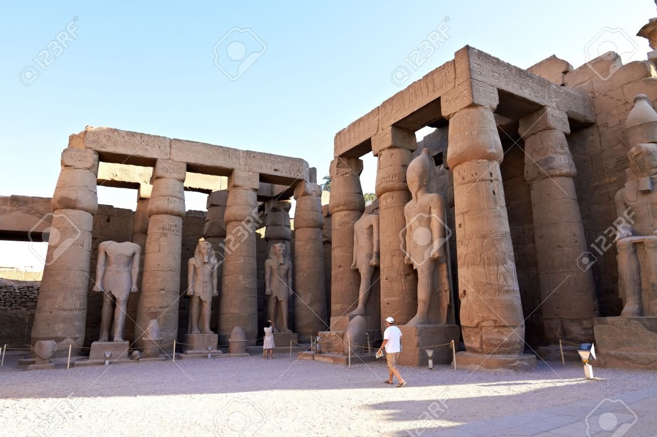 Ramses Sculptures Inside The Luxor Temple