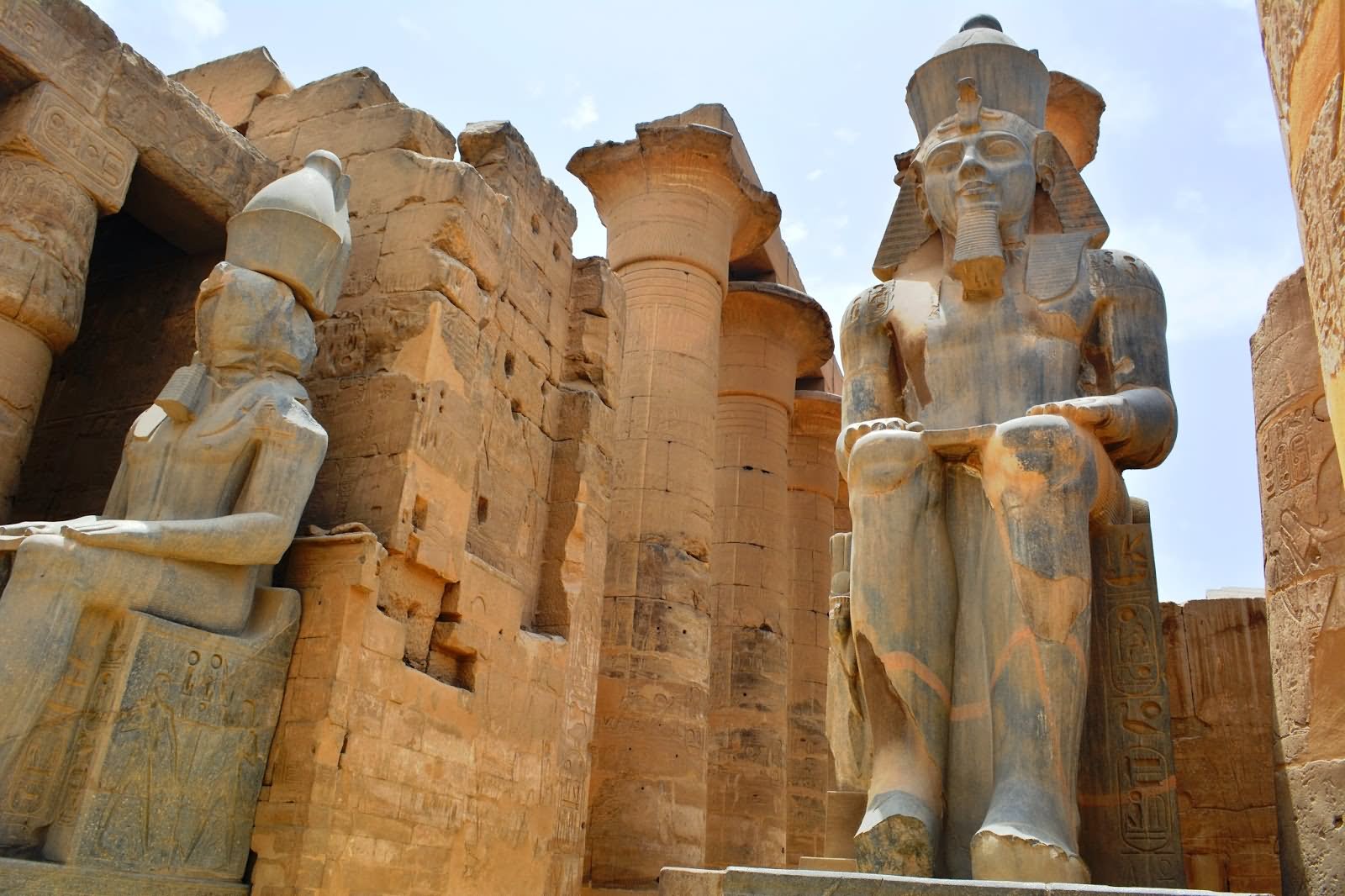 Ramses Statues Inside The Luxor Temple