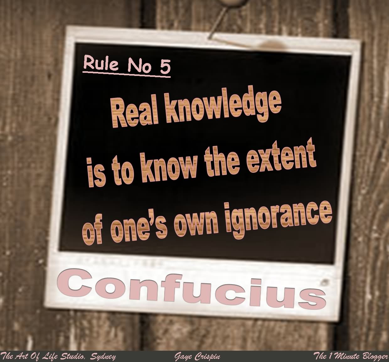 Real knowledge is to know the extent of one's own ignorance.