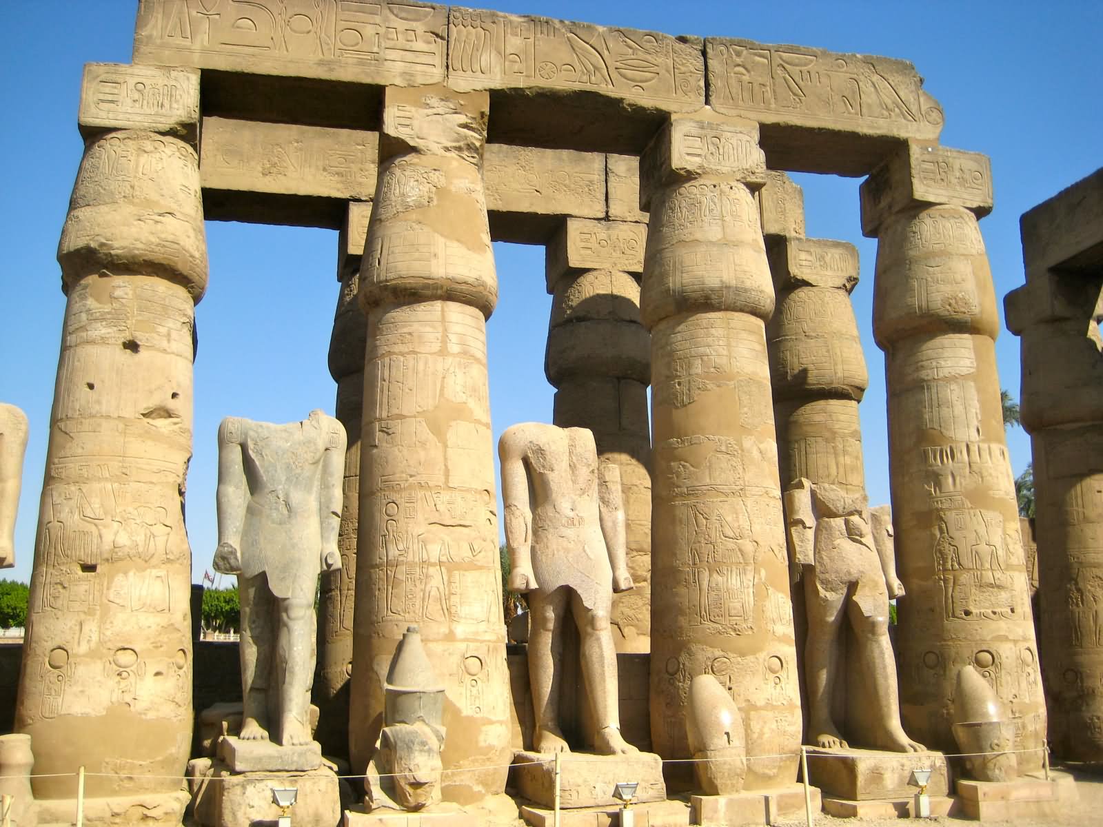 Sculptures Inside The Luxor Temple, Egypt