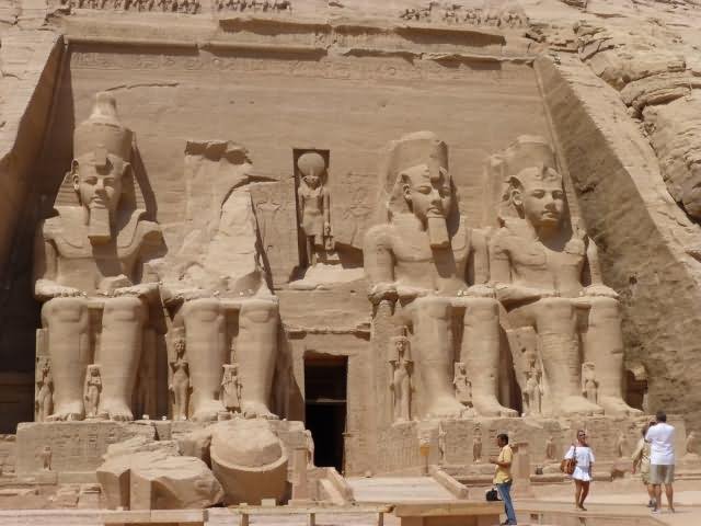 Side View Of The Abu Simbel, Temple