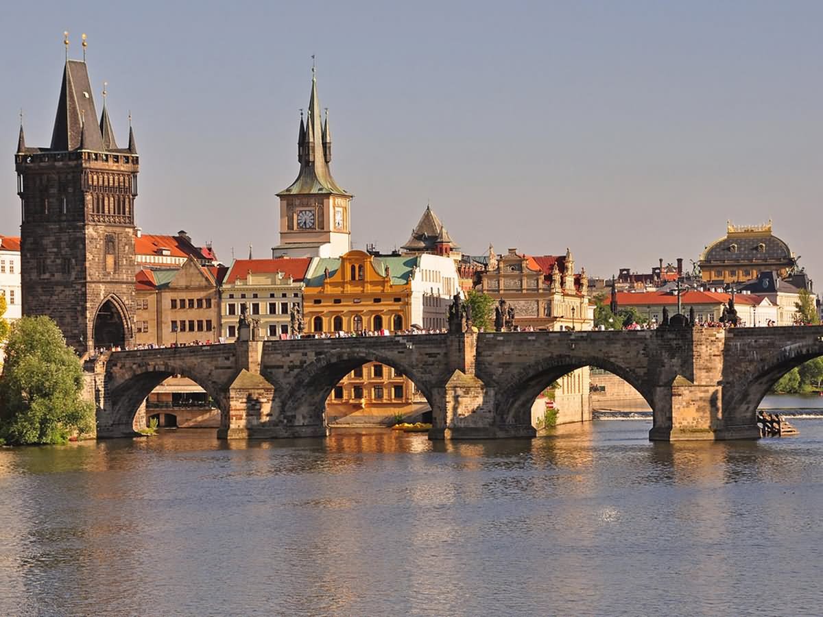 Side View Of The Charles Bridge