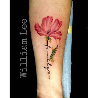 Simple Orchid Tattoo Idea by Wiliam Lee