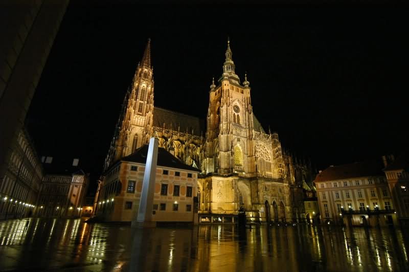 St Vitus Cathedral At Night