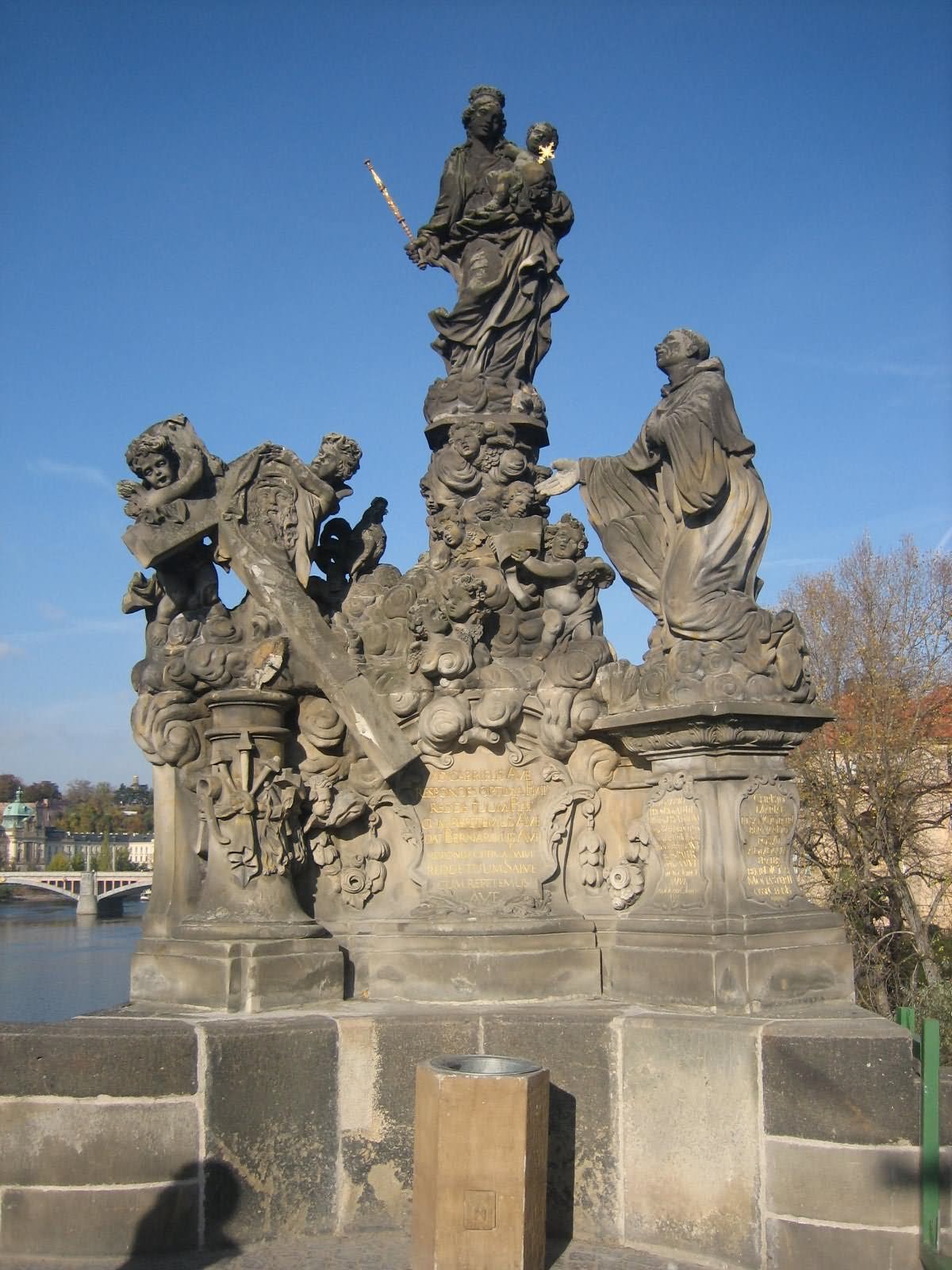 St. Bernard Statues Along Charles Bridge