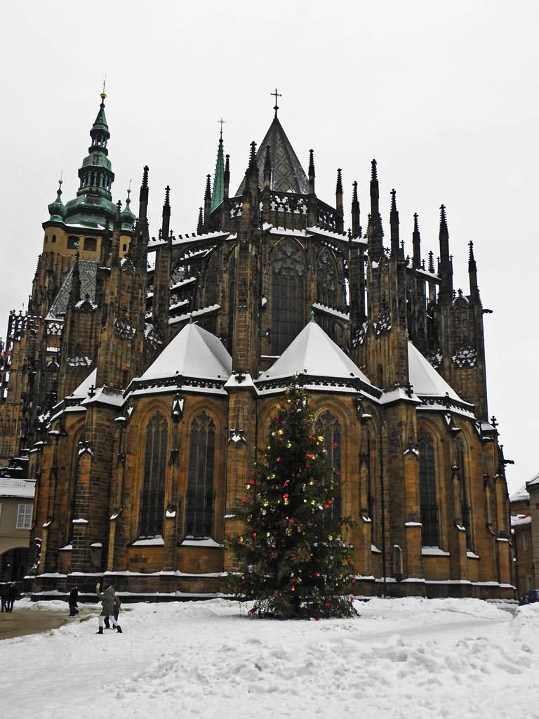 St. Vitus Cathedral With Snow Picture