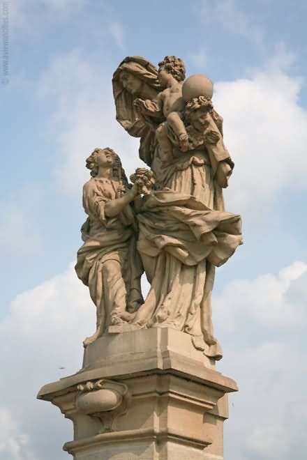 Statue Of St. Anna On The Charles Bridge