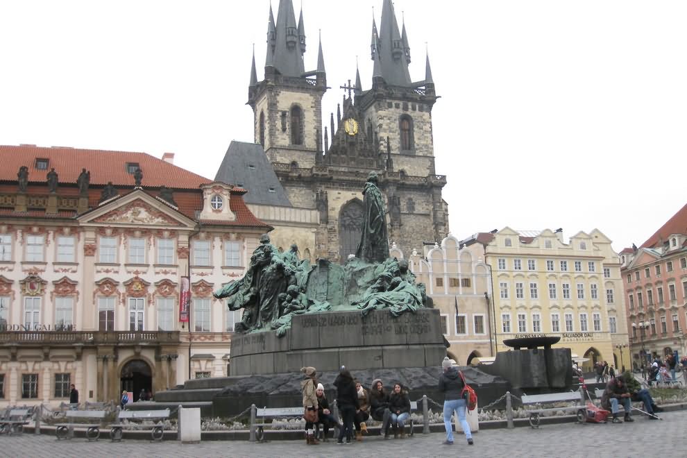 Statues In Front Of Church of Our Lady Before Týn