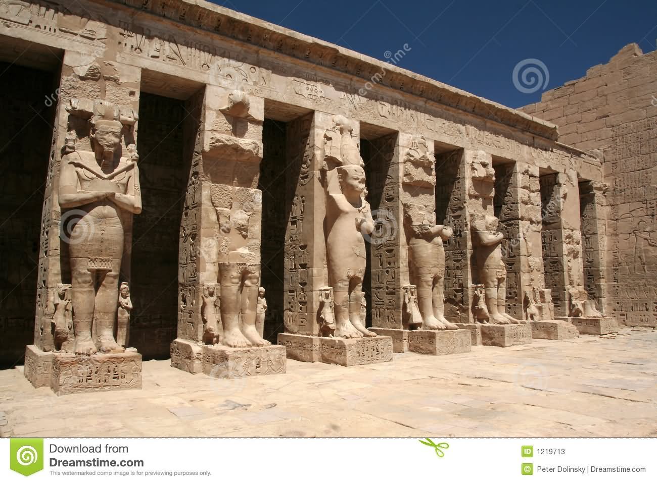 Statues Inside The Luxor Temple, Egypt