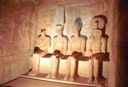 Statues Of God's Inside The Abu Simbel Temple In Egypt
