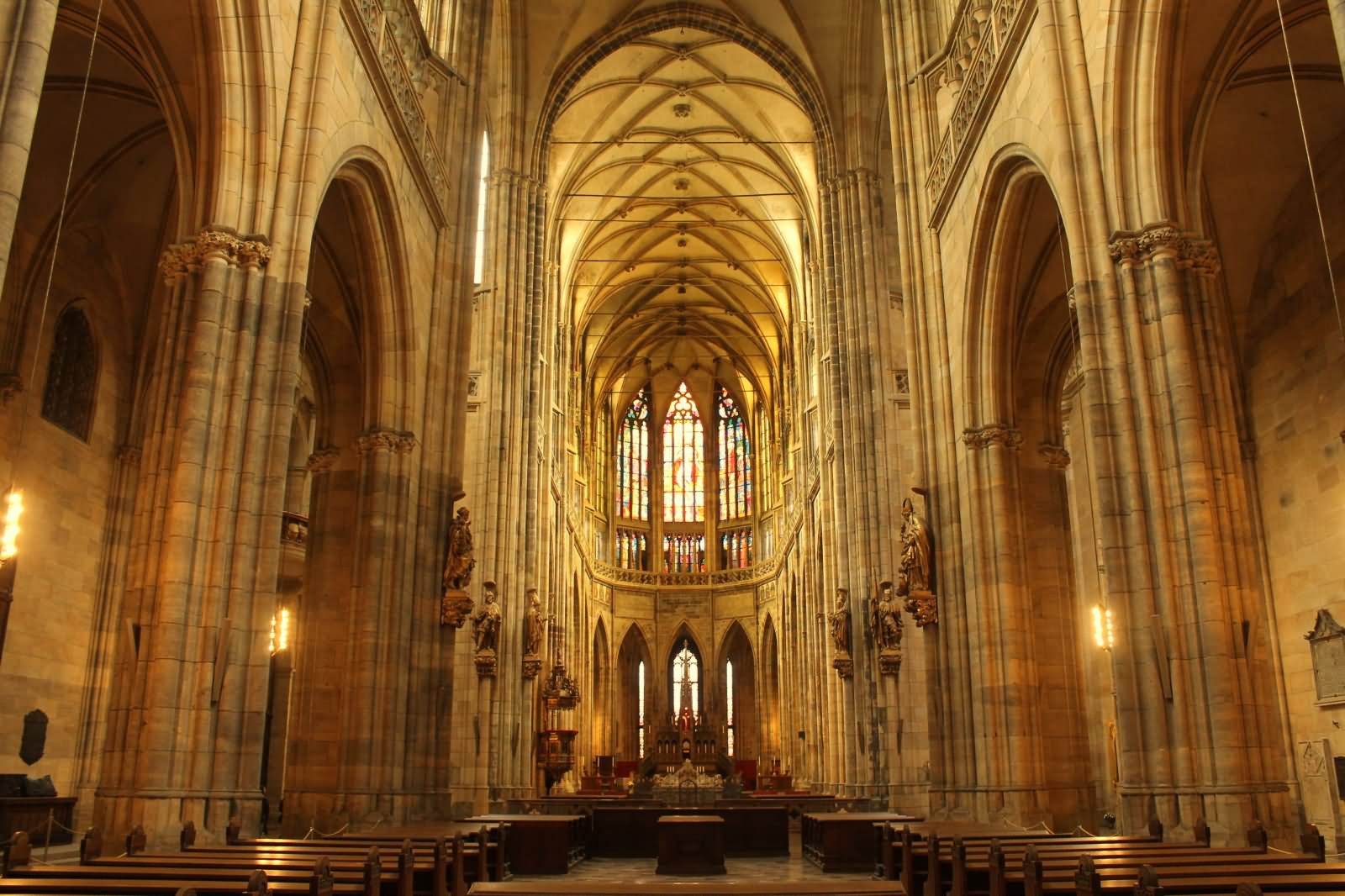 Stunning Interior of St. Vitus Cathedral, Prague
