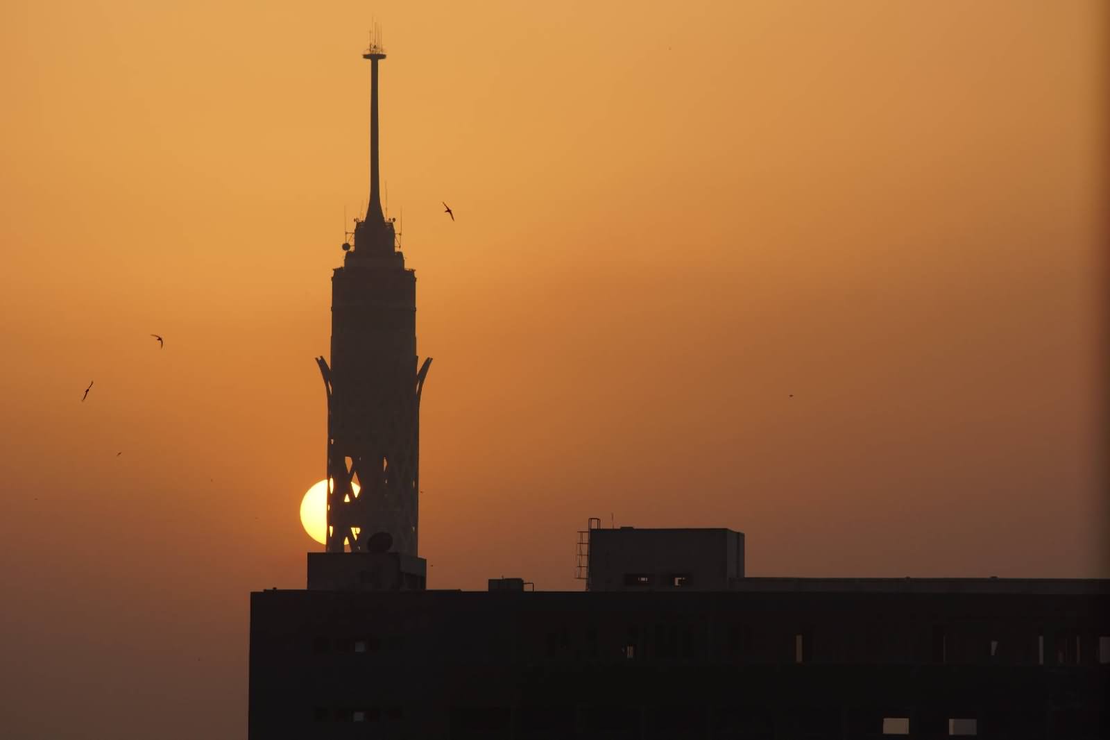 Sunsets On The Back Of Cairo Tower Beautiful Picture