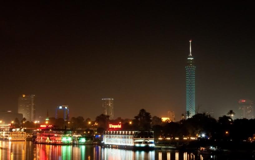 The Cairo Tower And City At Night