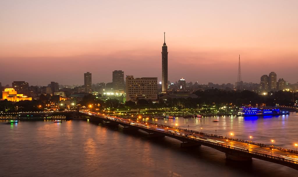 The Cairo Tower During Sunset