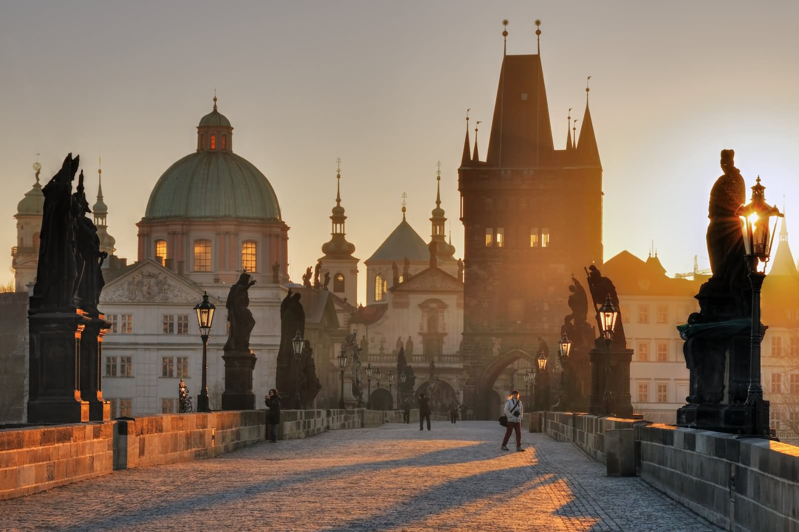 The Charles Bridge At Sunset Picture