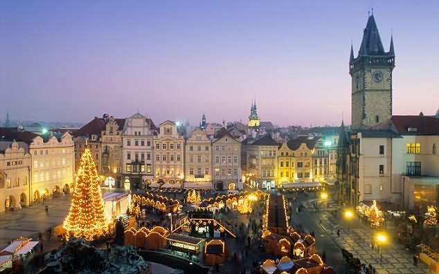 The Christmas Market In Old Town Square, Prague