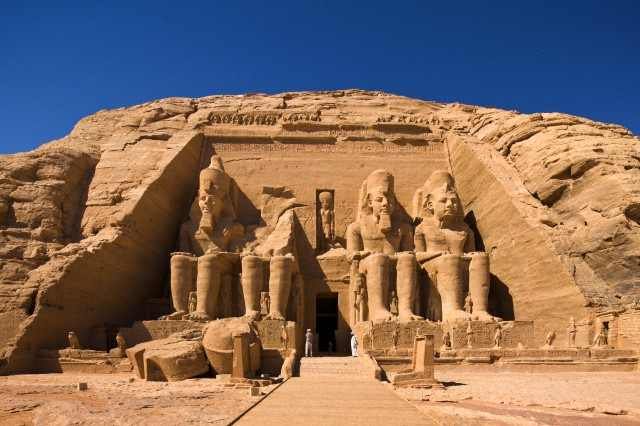 The Front View Of Abu Simbel