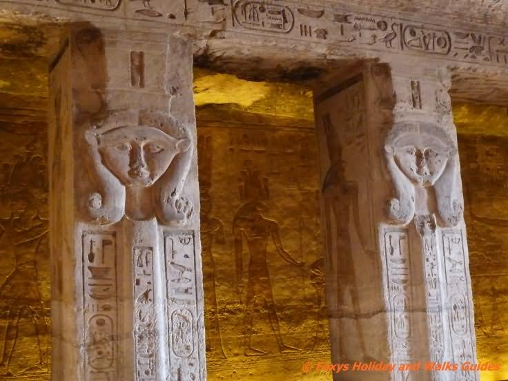 The Goddess Hathor Inside The Abu Simbel Temple In Egypt