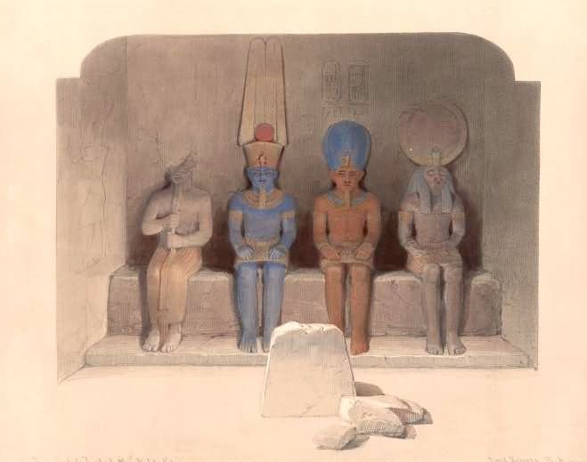The Great Temple Of Ramesses II At The Abu Simbel Temple With Four Sitting God's