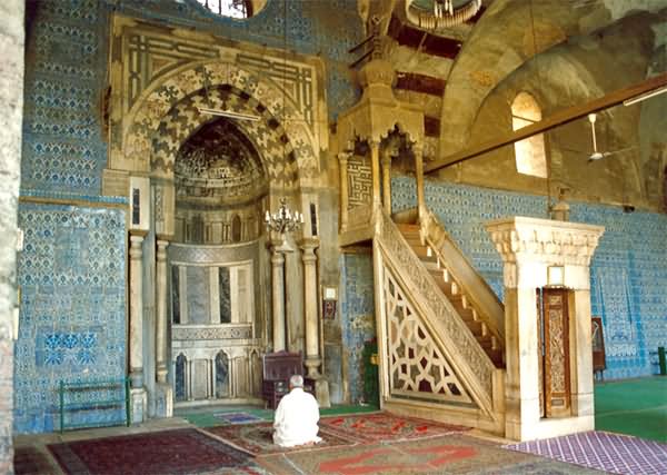 The Mihrab And Minbar Inside The Mosque Of Ibn Tulun