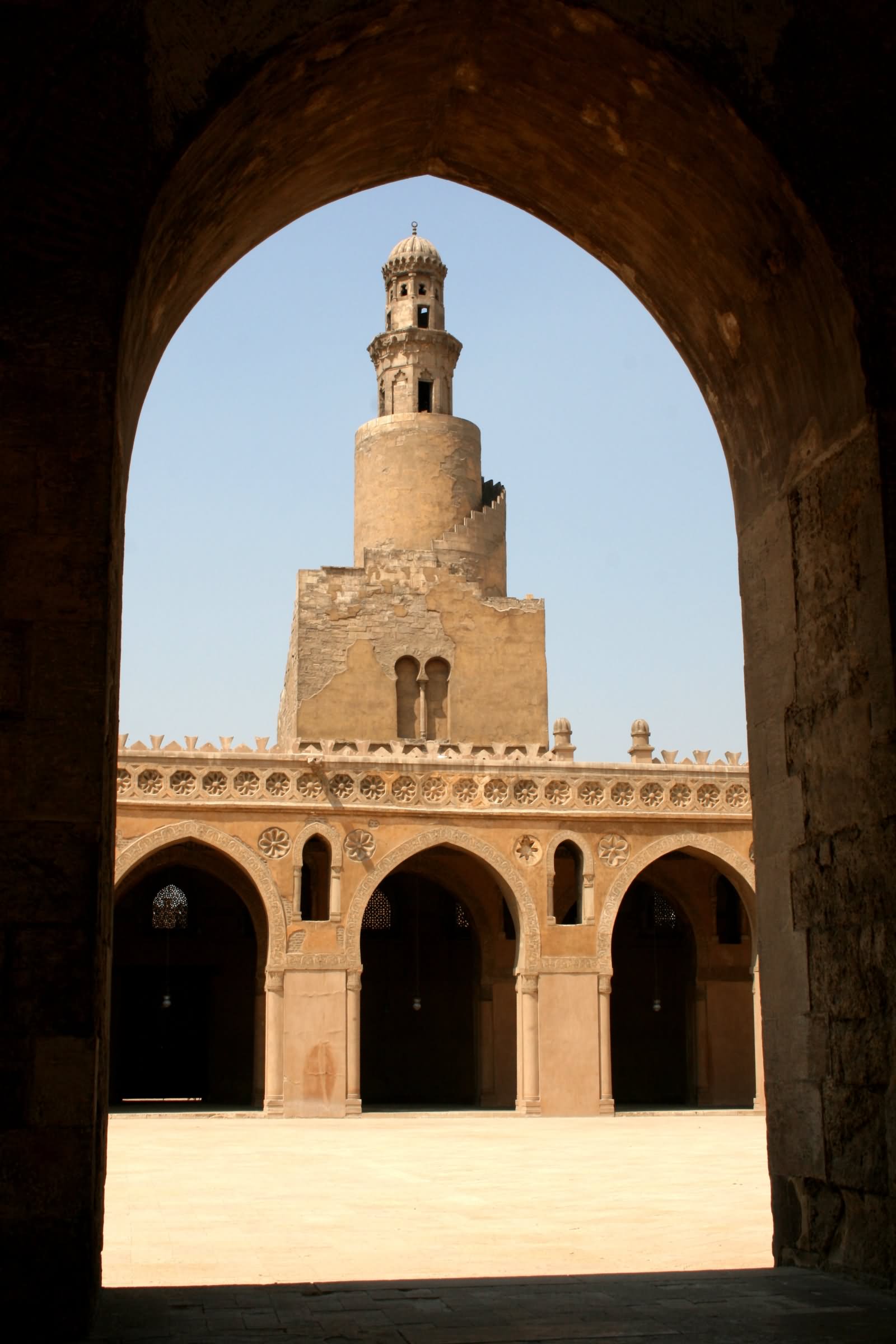 The Spiral Minaret View Of Mosque Of Ibn Tulun