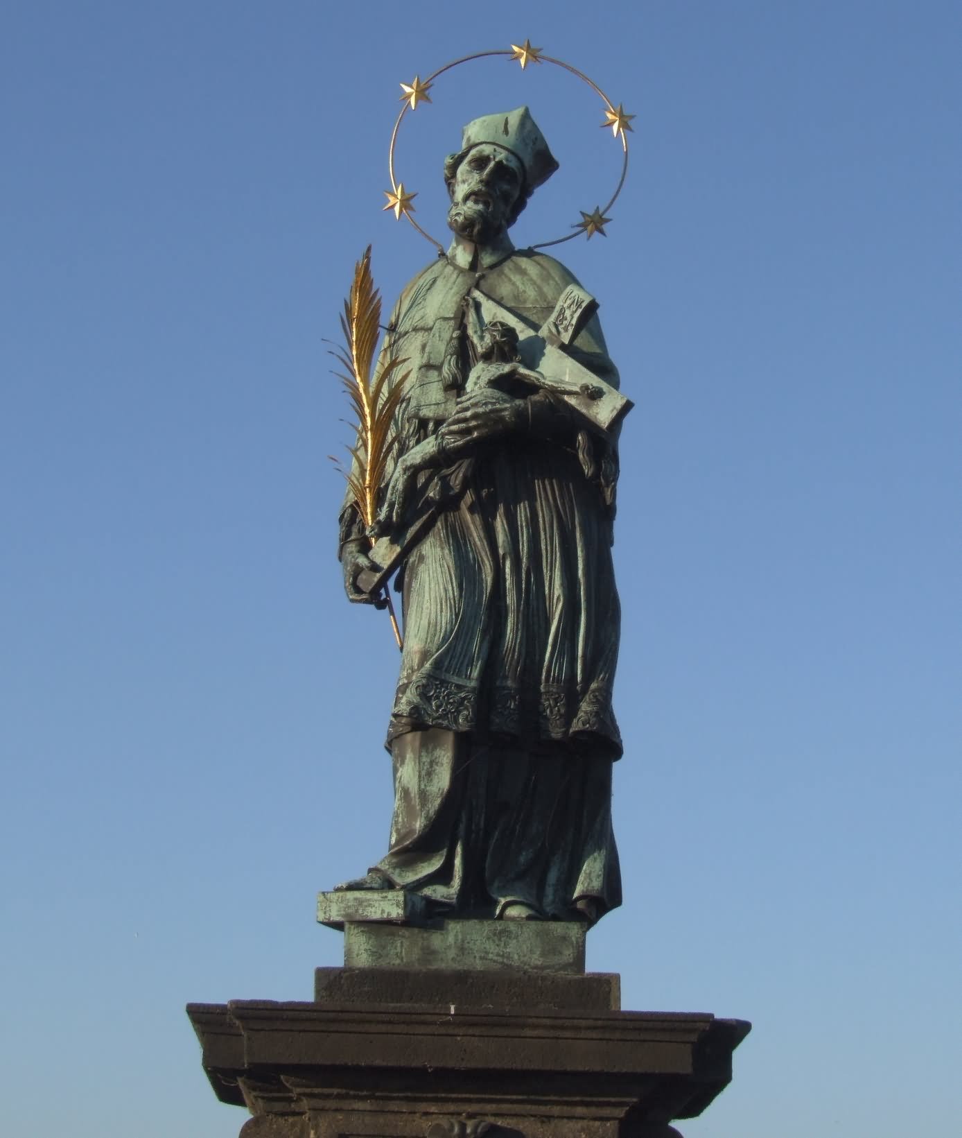 The Statue Of John Of Nepomuk At The Charles Bridge