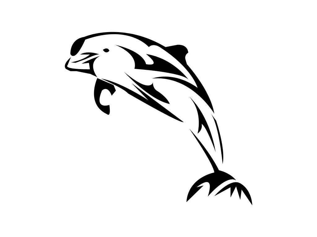 Tribal Dolphin Tattoo Design Sample