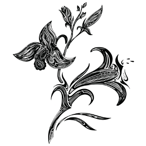 Tropical Orchid Tattoo Design