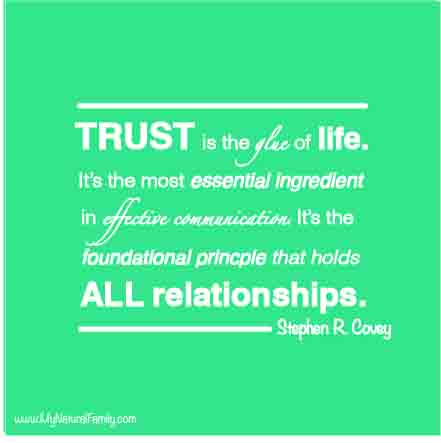 Trust is the glue of life. It’s the most essential ingredient in effective communication. It’s the foundational principle that holds all relationships.