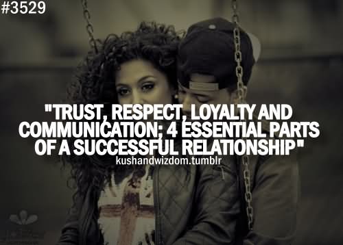 Trust, respect, loyalty, and communication; 4 essential parts of a successful relationship.