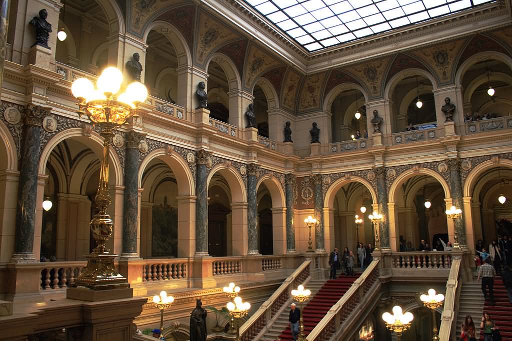 Very Beautiful Interior Of The National Museum, Wenceslas Square, Prague