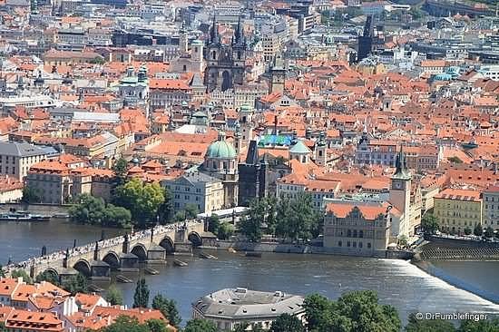 View Of Old Town From Petrin Tower, Prague