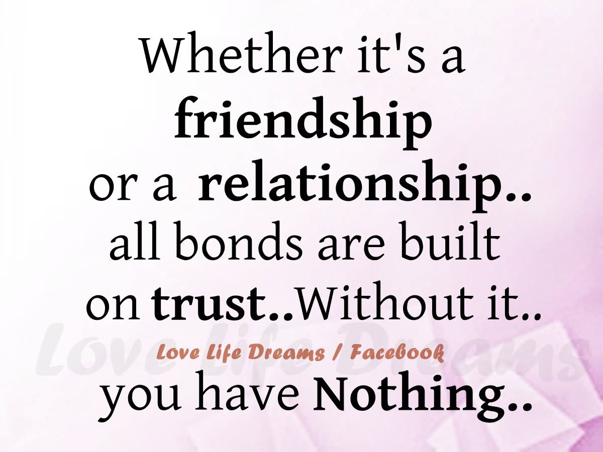 Is a no there when relationship in trust What happens