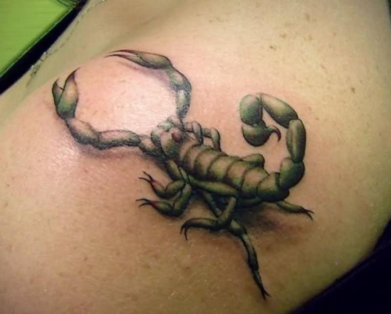 3D Scorpion Tattoo Design For Sleeve