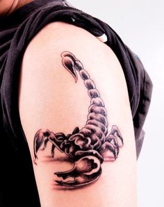 3D Scorpion Tattoo Design For Upper Arm