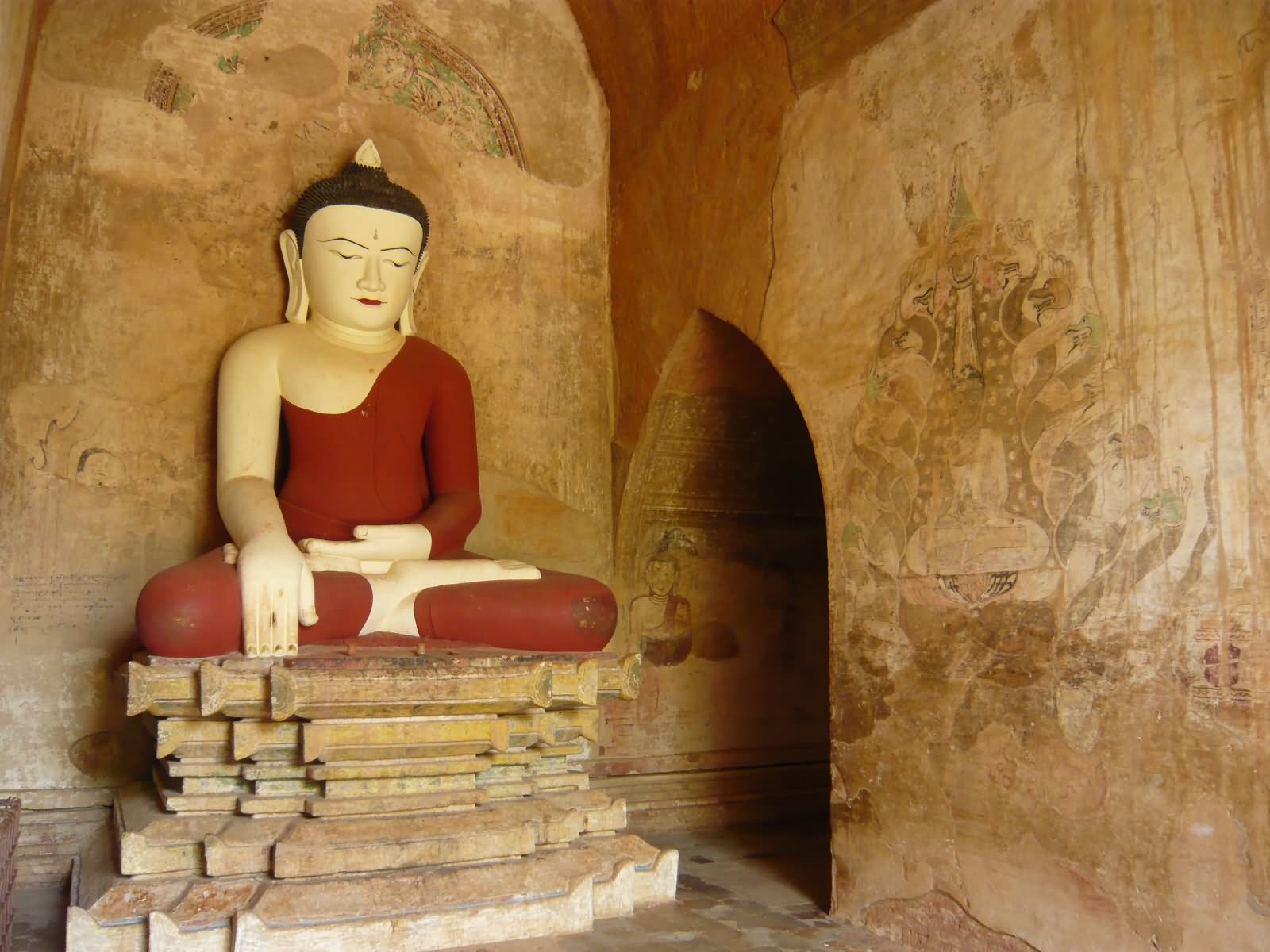 A Buddha Inside The Sulamani Temple, Myanmar
