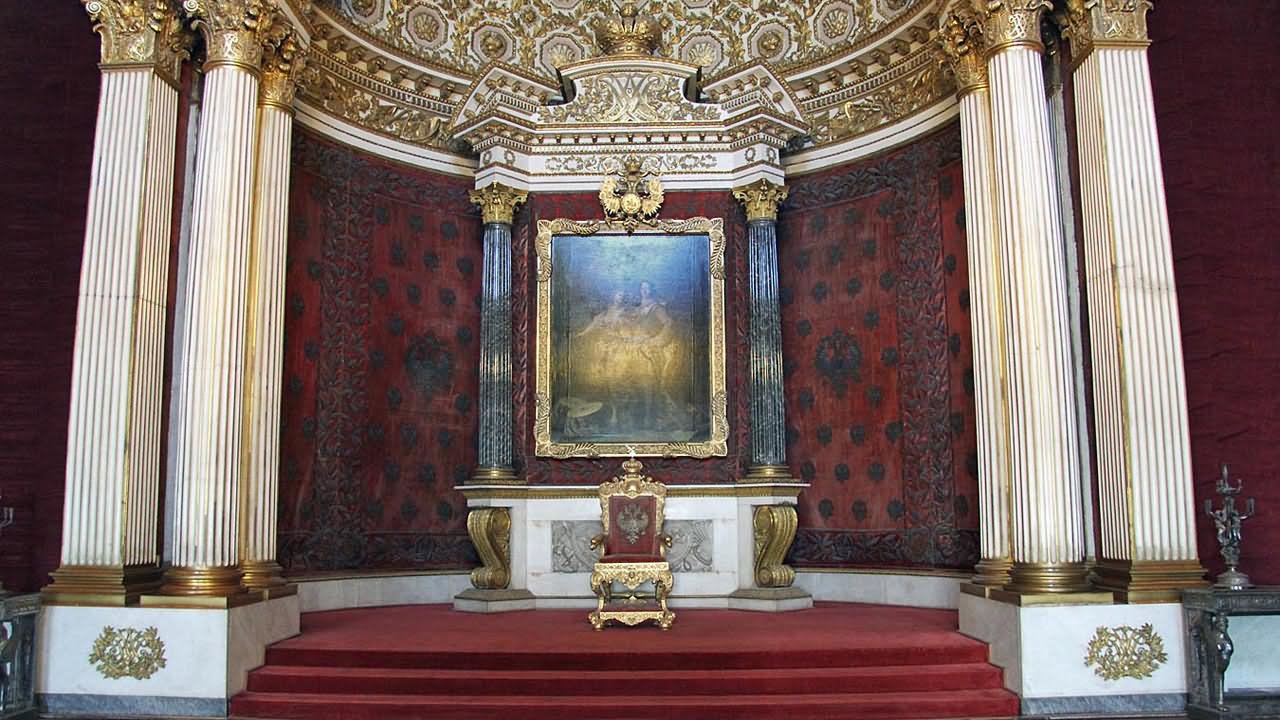 A Royal Throne Inside The Hermitage Museum