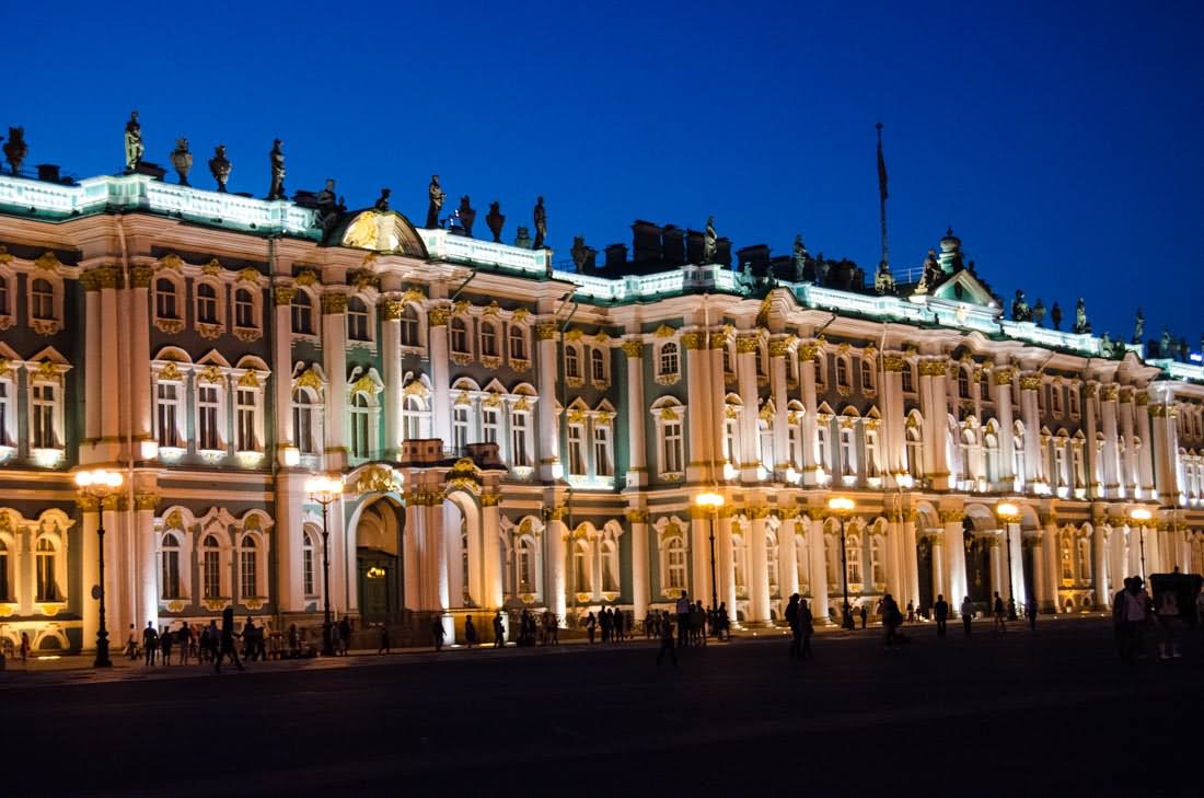 Adorable Night View Of The Hermitage Museum