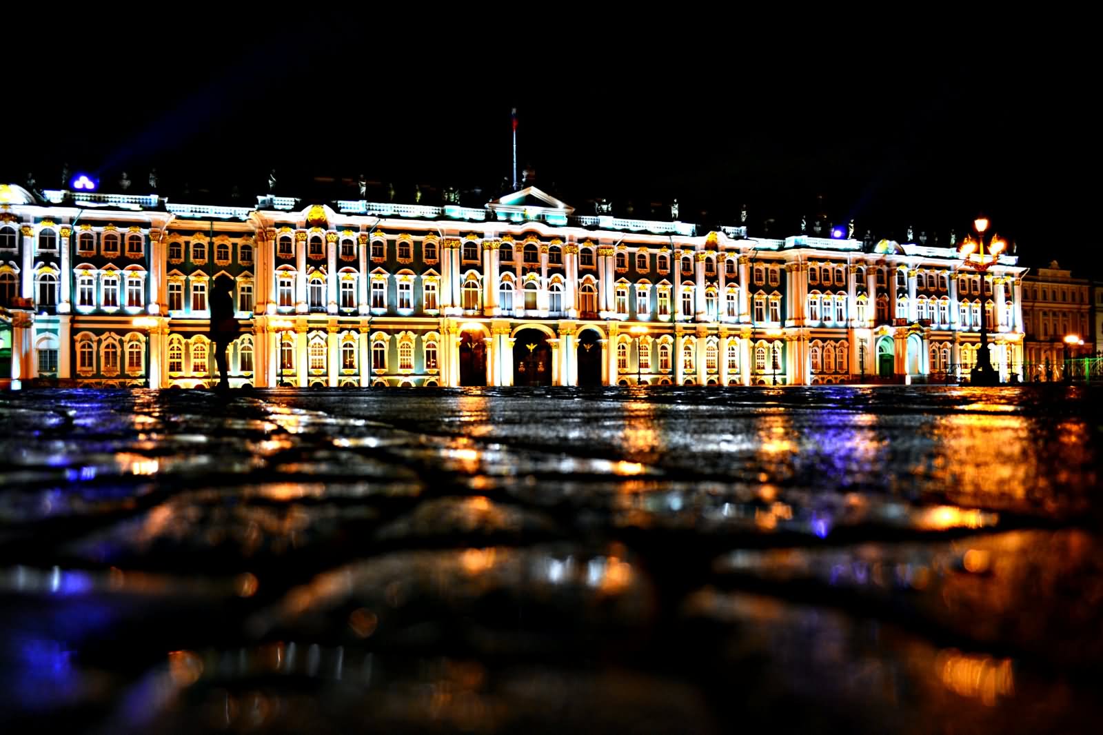 Adorable Picture Of The Hermitage Museum At Night