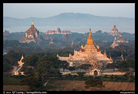 Aerial View Of Ananda Temple, Bagan, Myanmar