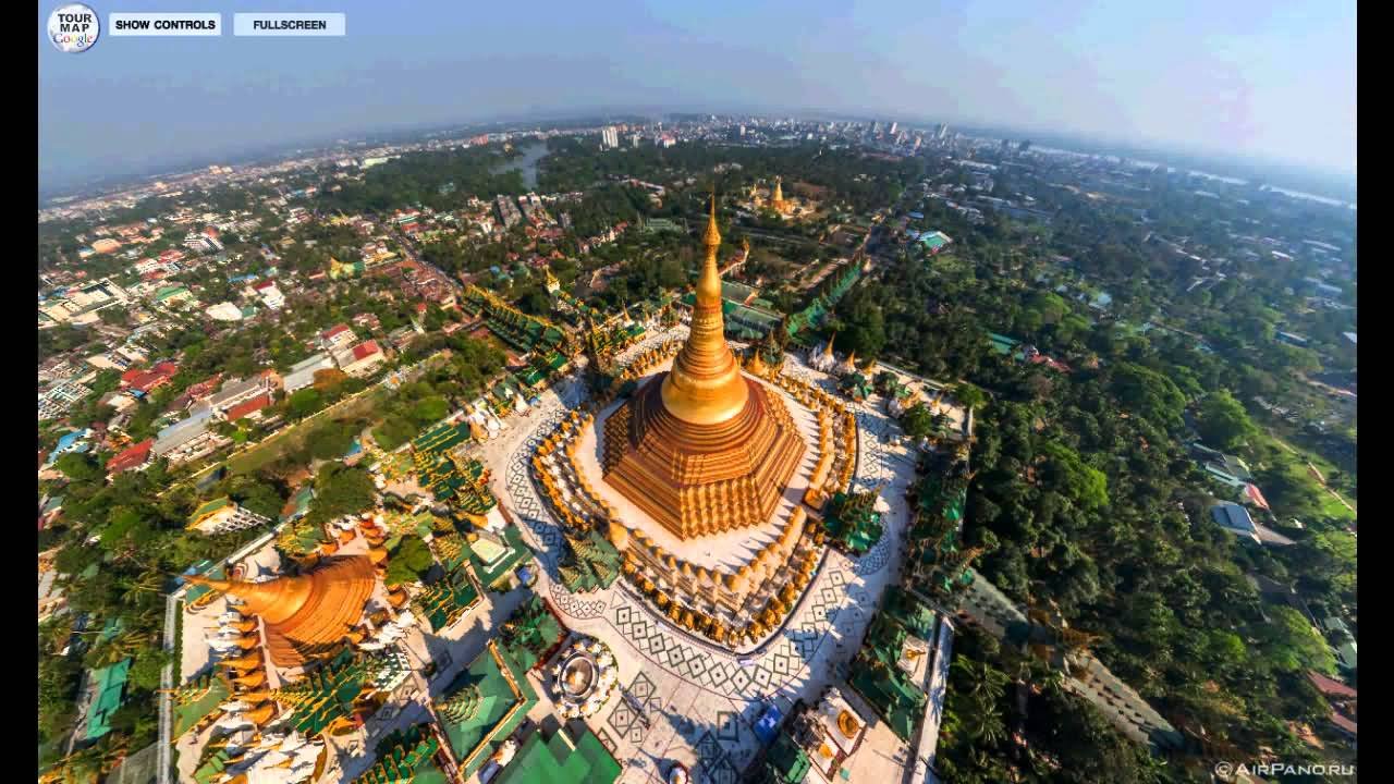 Aerial View Of Shwedagon Pagoda, Yangon
