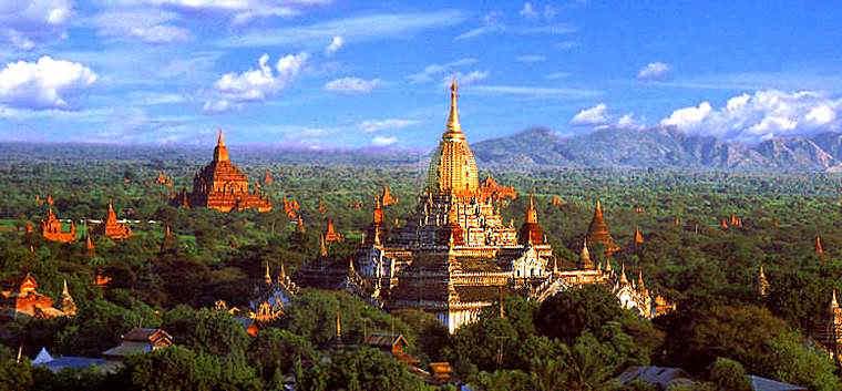 Aerial View Of The Ananda Temple, Myanmar