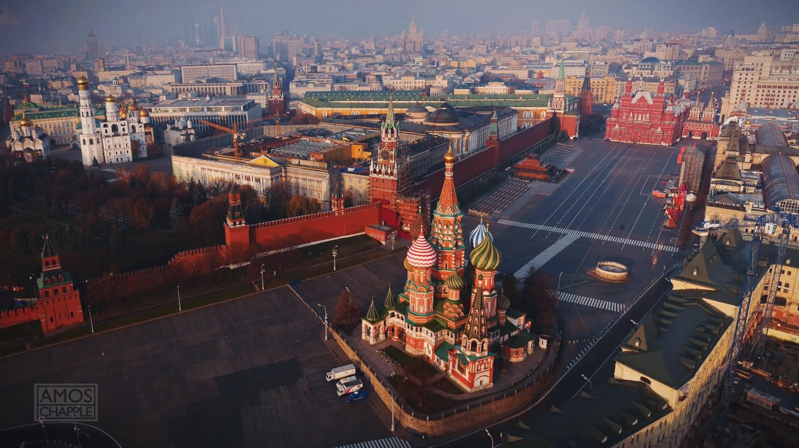 Aerial View Of The Kremlin And Red Square