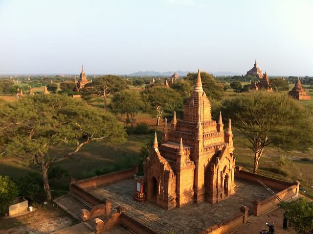 Aerial View Of The Sulamani Temple, Myanmar