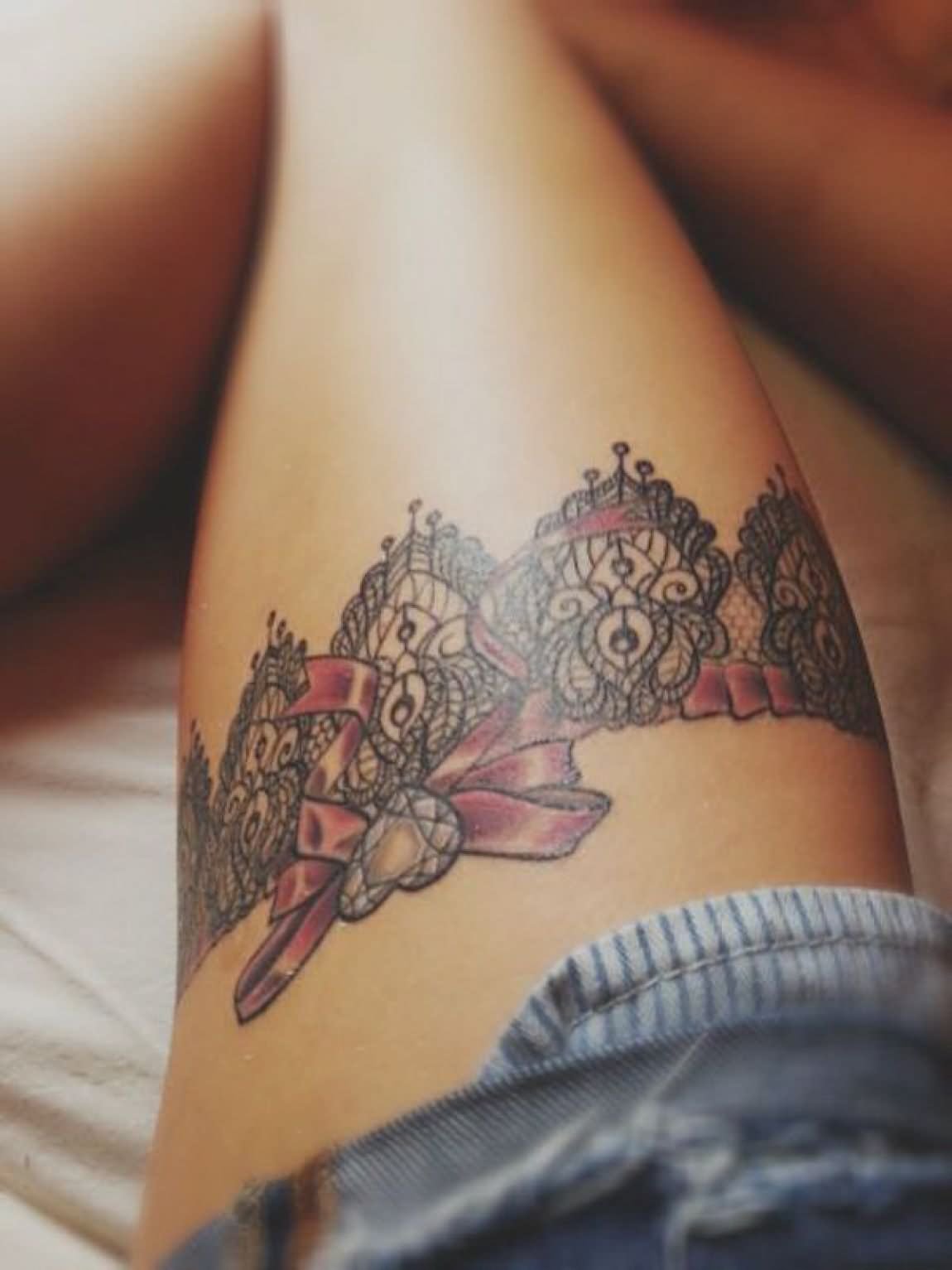 Awesome  Country Garter Tattoo For Girls