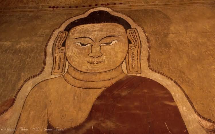 Beautiful Lord Buddha Painting On Walls Of Sulamani Temple