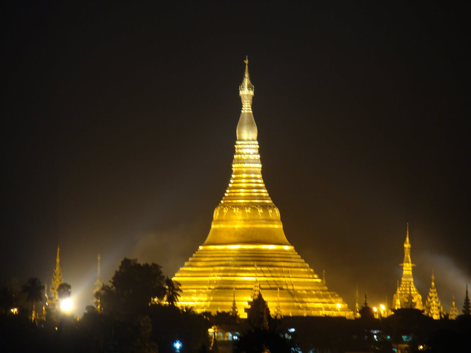 Beautiful Night View Of The Shwedagon Pagoda