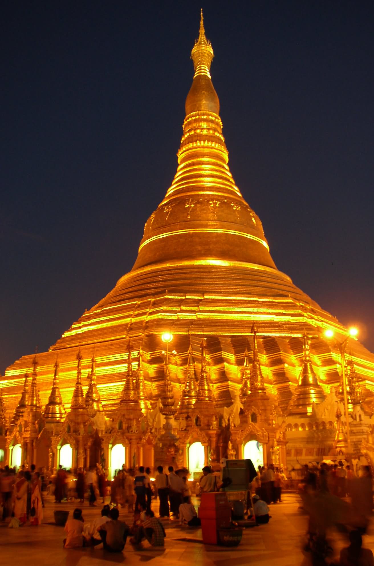 Beautiful Picture Of Shwedagon Pagoda, Yangon At Night
