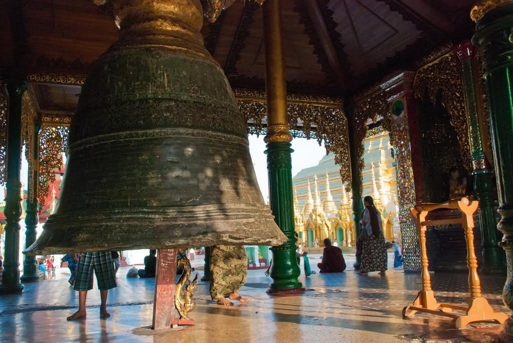 Big Bell Inside The Shwedagon Pagoda, Yangon